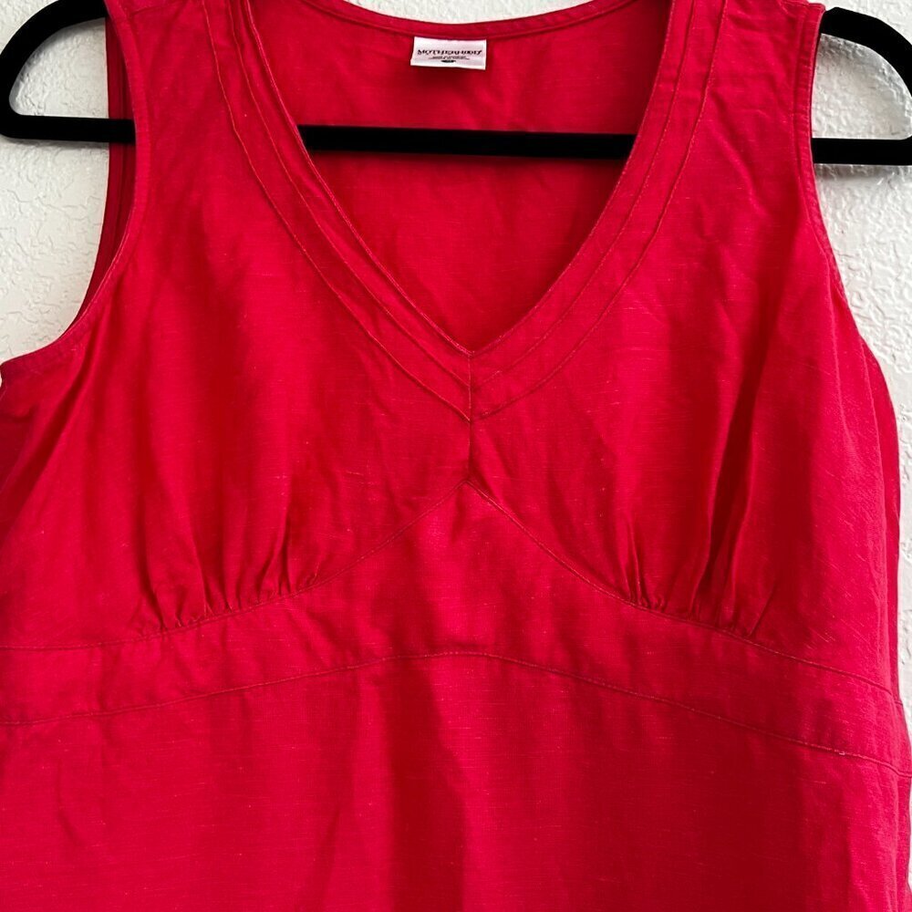 Motherhood Maternity Dress Women's Coral Sleeveless Midi Tie Back Size Medium - Picture 2 of 8